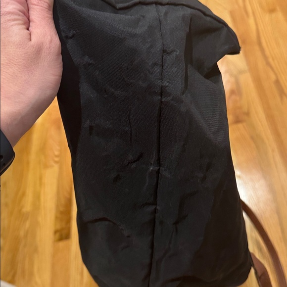 Longchamp Black Tote Bag with Brown Leather Trim - Picture 9 of 12